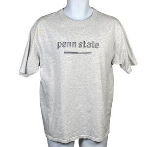 Vintage Penn State Nittany Lions T Shirt Champion Mens M Short Sleeve Gray